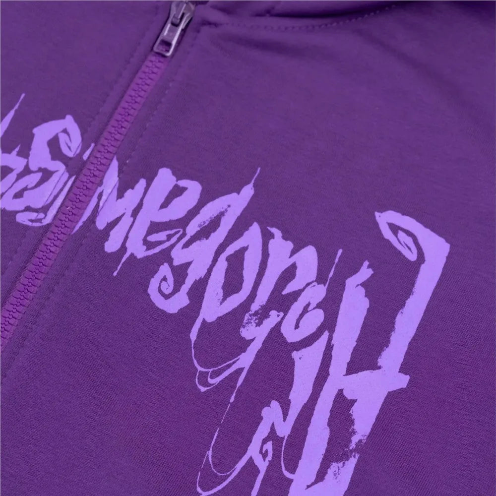 Y2K Retro Zip up Hoodie Men Ghost Wheel Pattern Zipper Sweatshirt High Street Hip Hop Streetwear Oversized Unisex MZLFF Hoodies