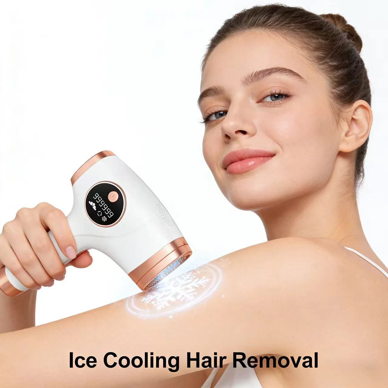 IPL Ice Cooling Hair Removal Device Painless 999999 Flashes LCD Laser Remover for Women Men