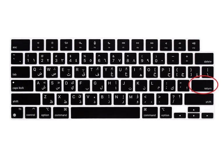 Persian Arab Arabic Letter Keyboard Cover Skin for MacBook Air 13 M2 A2681 2023 Pro 14 16  A2442 A2485 A2779 Pro16 A2780 2022