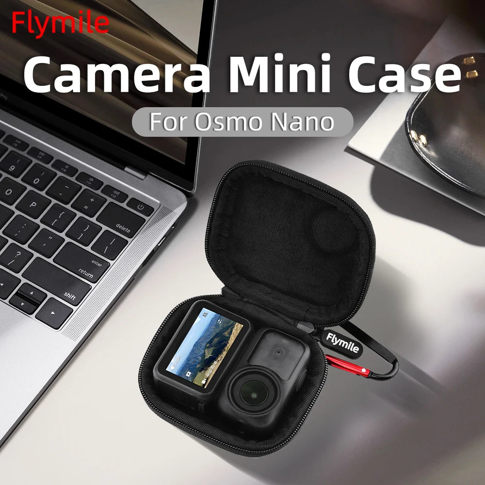 Flymile Storage Bag for DJI OSMO NANO Camera Mini Box Hard Shell Portable PU Carrying Case for DJI OSMO NANO Accessories
