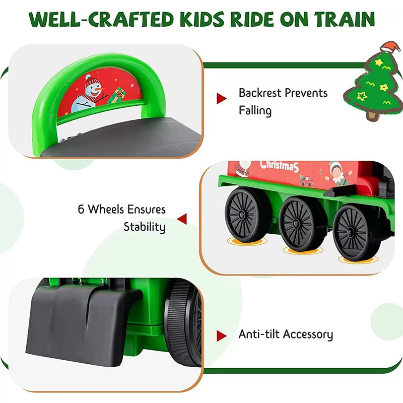 Christmas Retro Train Kids Riding Rail Car Toy with Lights Sounds Electric Track Train Model Children's Toy Xmas New Year Gifts