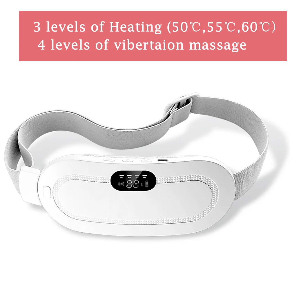 Cordless Electric Heating Pad Belt Adjustable Levels for Women Best Abdominal Heating Massager Hot Compress for Menstrual Period