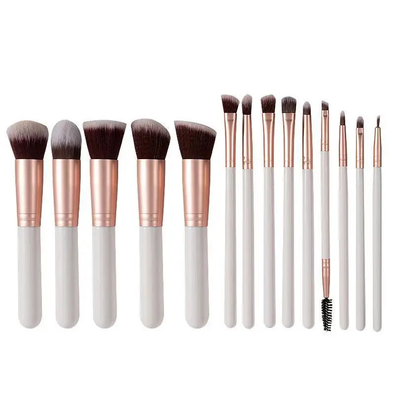 14 PCS Makeup Brush Set With Illuminated Mirror Portable Short Handle LED Light USB Rechargeable Makeup Brushes Kit