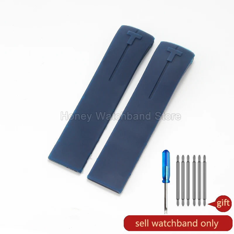 Flexible Comfortable Silicone Bracelet for Tissot T-Touch Blue Orange T013 T047 T121 Watchband Special Interface Sweat Resistant