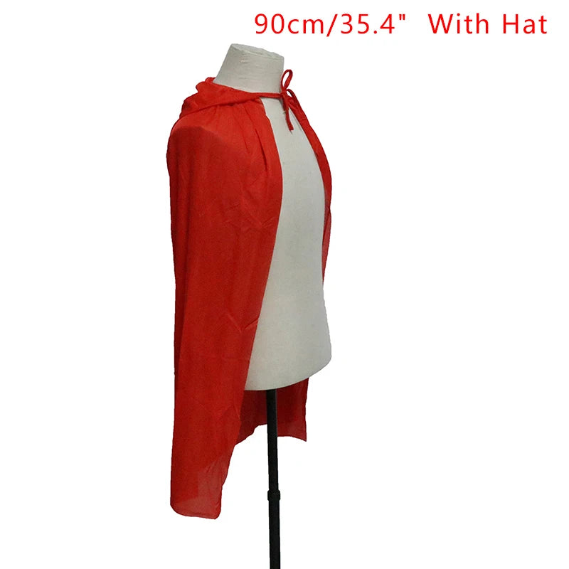 Halloween Costume For Men Woman Kids Female Girl Boy Adult Death Scary Devil Role Red Black Witch Vampire Long Cape Cloak Hooded