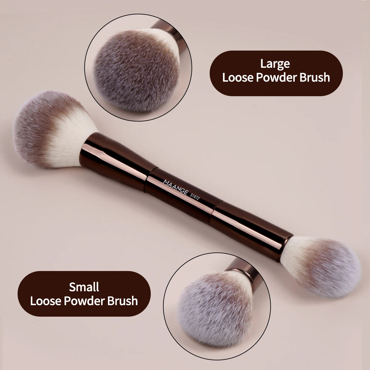 MAANGE Professional Makeup Brush Set Double Head Foundation Powder Concealer Blush Makeup Brush Soft Fiber Hair Cosmetic Beauty