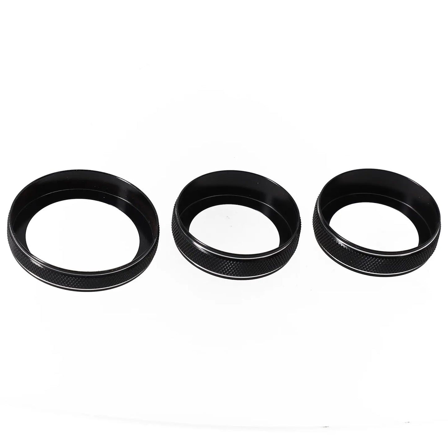 For Jeep Grand For Cherokee 2014 2015 2016 2017 2018 2019 2020 2021 Car Black AC Radio Switch Trim Ring Knob Covers 3pcs