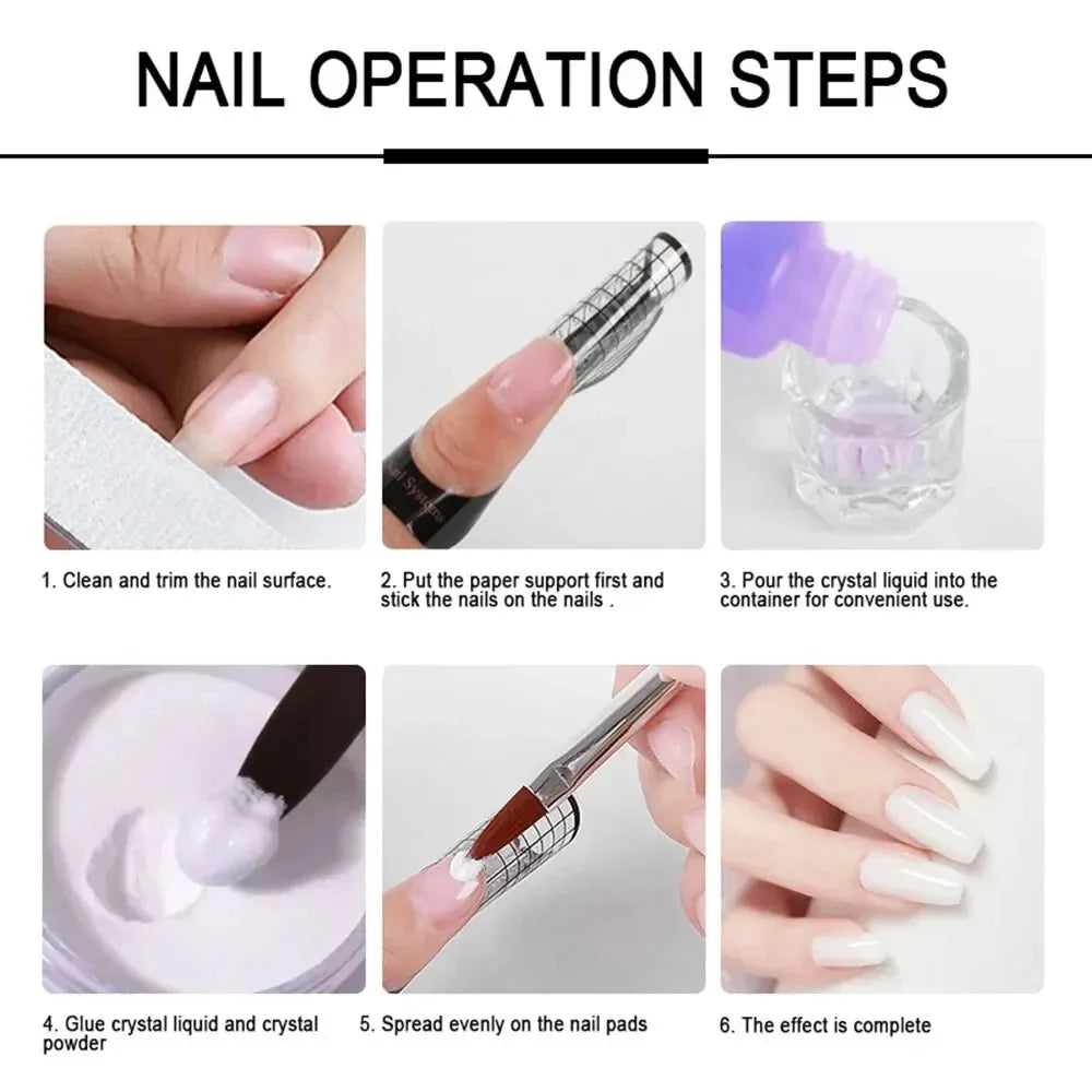 Acrylic Nail Art Kit Nail Art Acrylic Powder and Liquid Mono Kit for Nail Extension Acrylic Dip Powder 3D Flower Sculpting Tool