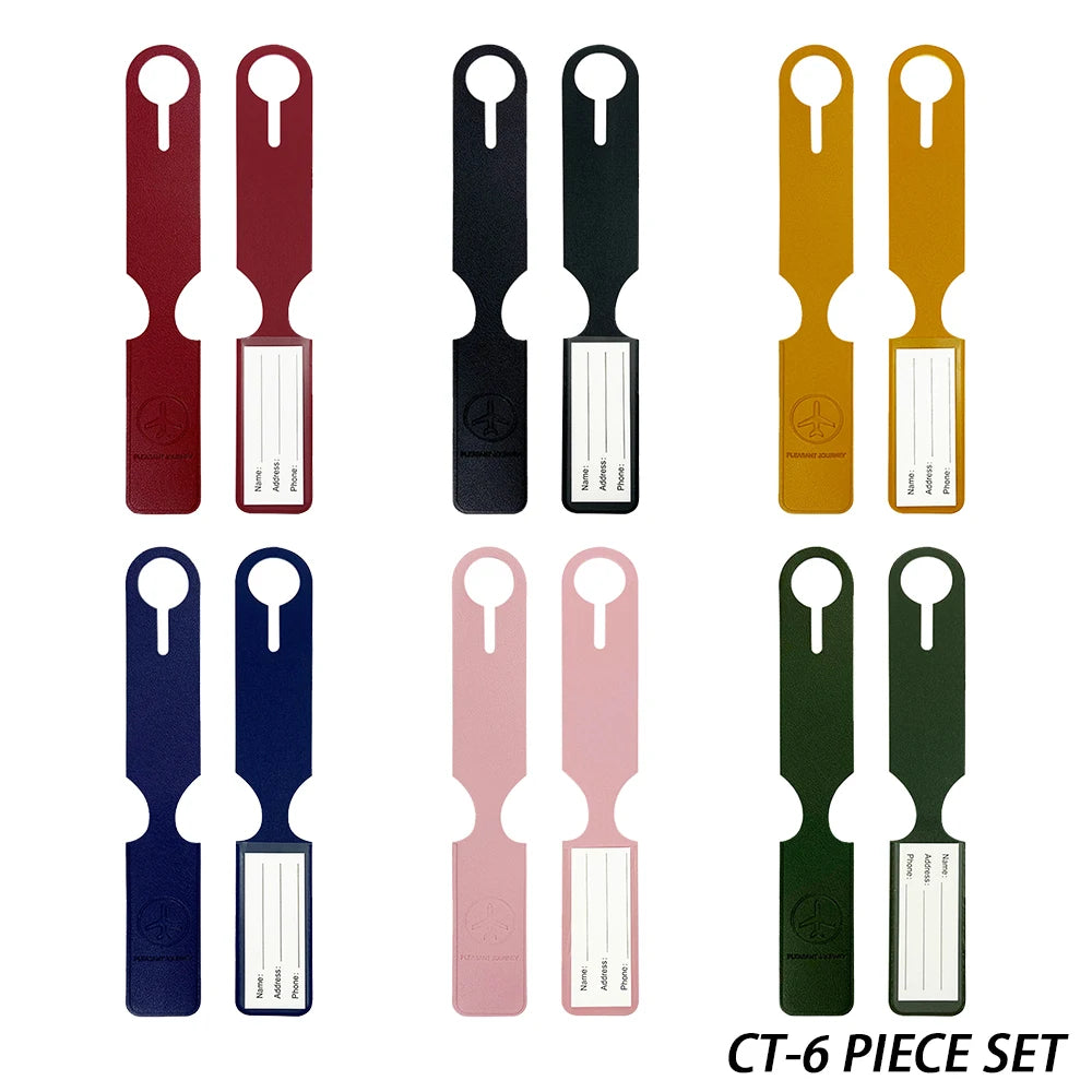 Long PU Luggage Tag for Air Travel - Easy Baggage Identification