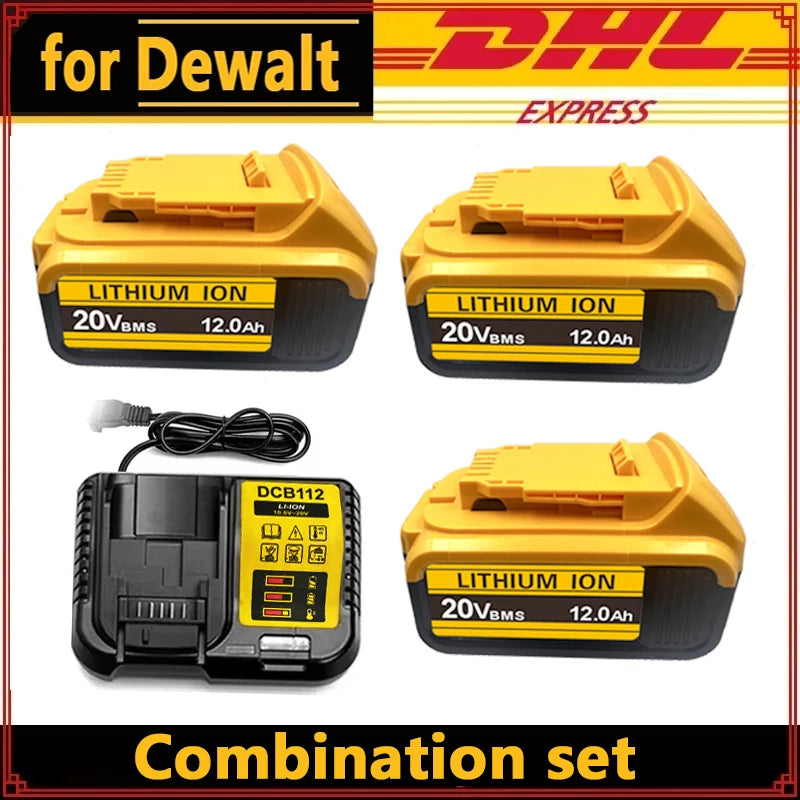 For DeWalt 20V 6Ah 8Ah 12Ah MAX Li-ion Battery for DeWalt for Flexvolt Tool Batteries Replacement Battery