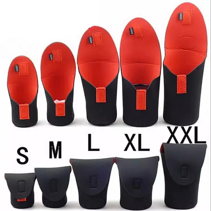 1pcs S M L XL XXL Neoprene waterproof Soft Camera Lens Pouch bag Case Size