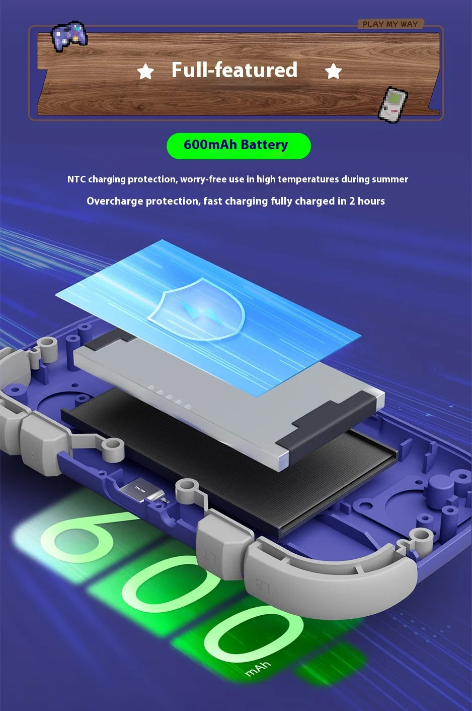 IINE Pocket Mini Controller Palm-Sized Gamepads 1000hz Hall Joystick Short Video Remote Control Suitable for NS2 Android iPhone