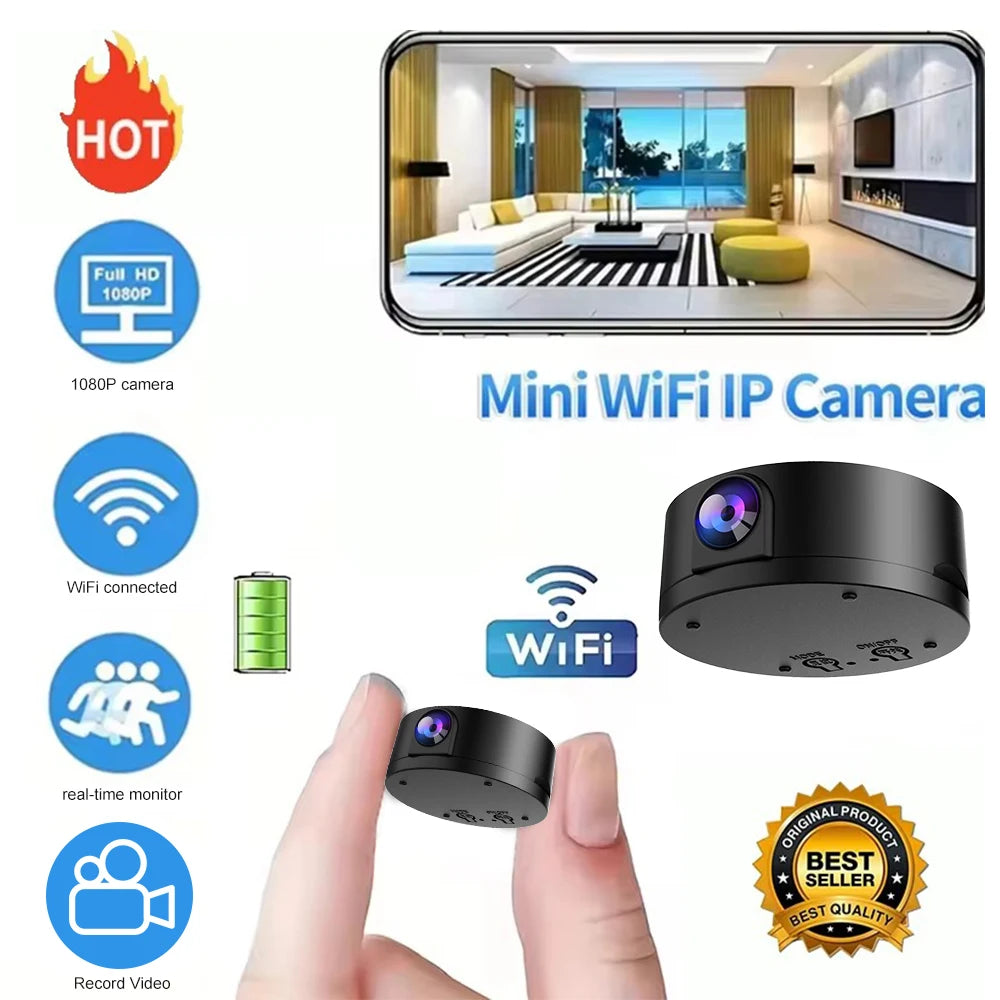 HD 1080P Mini Camera Smart Camera Home WiFi Camera Home Night Vision HD Camera with Abnormal Reminder Function