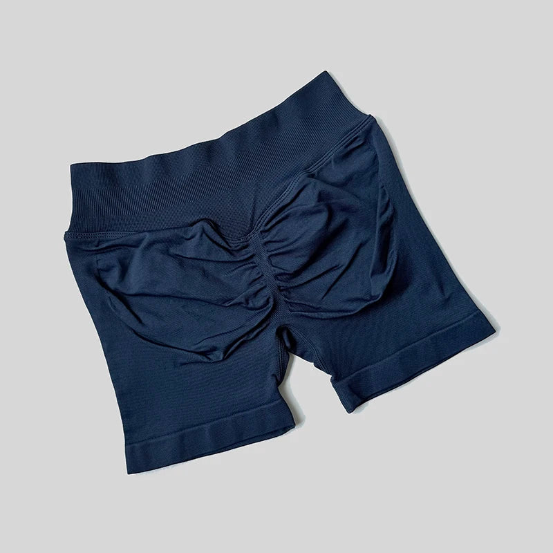 Women Casual Sports Shorts Summer Thin High Waist Shorts 4.5" Low Ribbed Band Running Breathable Short Pants