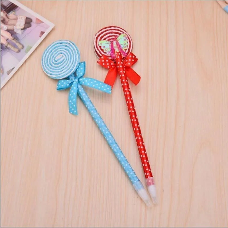 6 Piece Creative Lollipop Candy Ballpoint Pen Stationery