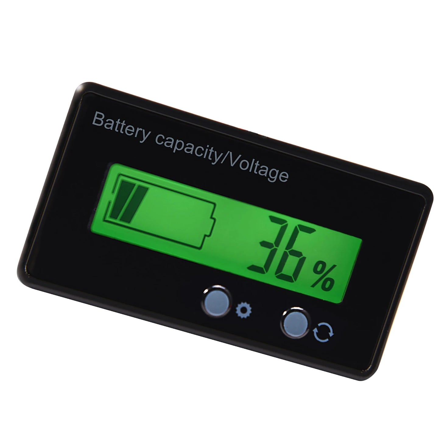 LCD Display Backlit Universal Battery Capacity Voltage Meter Tester Voltmeter Monitor with Connecting Cable