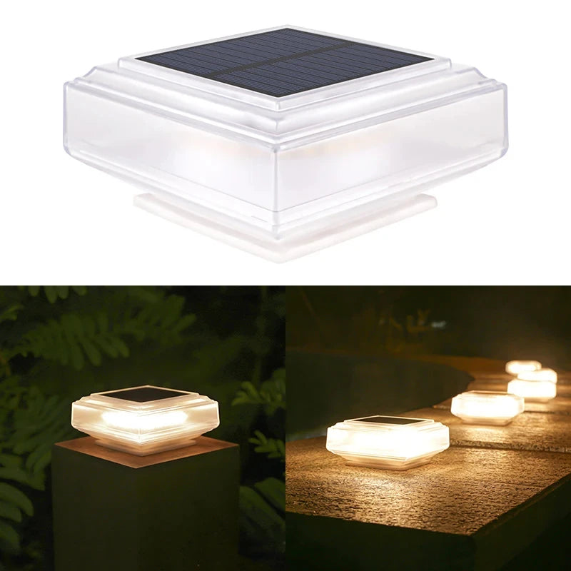 30Led Solar Pillar Light, Post Caps Lights, Waterproof Fence Post Lamp Outdoor, for Garden Wooden Posts Lawn Camping Summer Deco