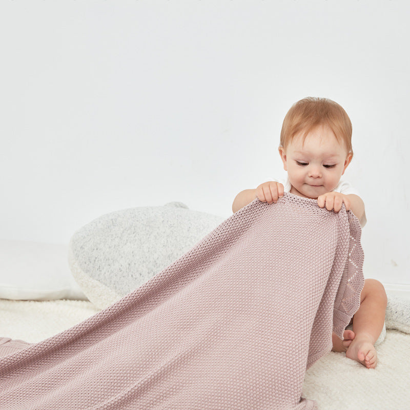 Knitted Baby Blankets Newborn Swaddle Wrap Throw Blanket Nordic Cotton Soft Baby Stroller Crib Blanket Nursery Bedding Quilt