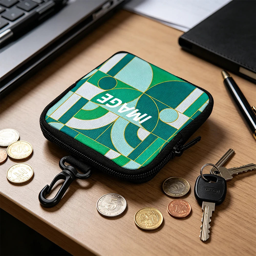 Ronaldo Money Coin Purse with Key Ring Pocket Purse mini headphone bag Football Star storage bag Credit Card Holoder Man Women