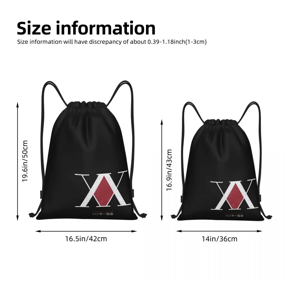Hunter X Hunter Hisoka ALphabet 2 Drawstring Bags Gym Bag Vintage Backpack Funny Novelty Rucksack Lasting Summer camps
