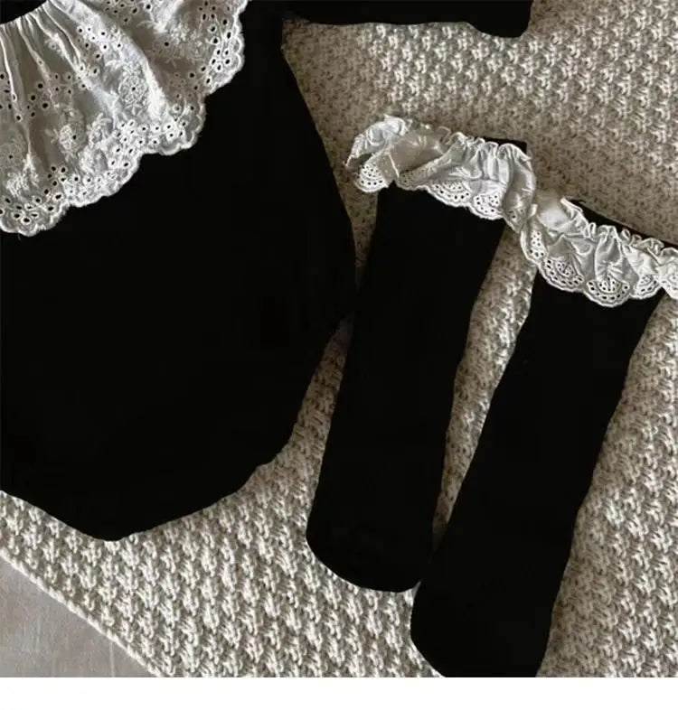 New Baby Girl Clothes Fashion Lace Spring Bodysuit One-pieces Sweet Princess Comfort Soft Bodysuit Newborns Elegant Baby Dresses