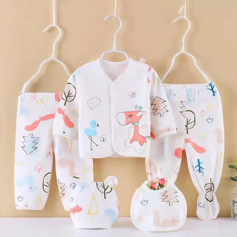 5PCS Newborn Girl Clothes Set New Born Going Home Clothes 0 3 Months Baby Clothing New Born Cotton Underwear Set