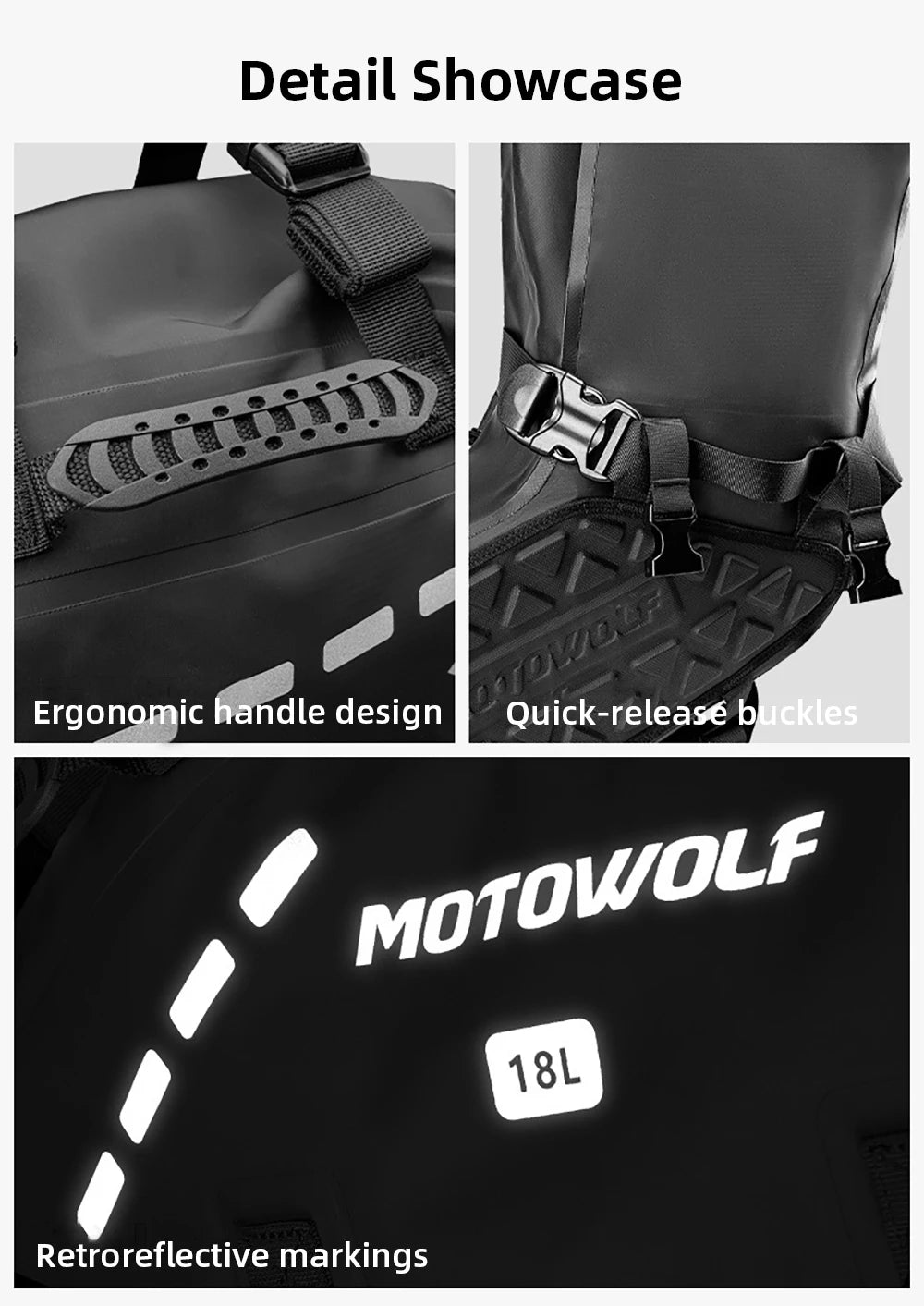 Waterproof Motorcycle Bag 18L 28L 48L Motorcycle Saddle Side Bag Large Capacity Universal Fit Motorcycle Pannier Bag