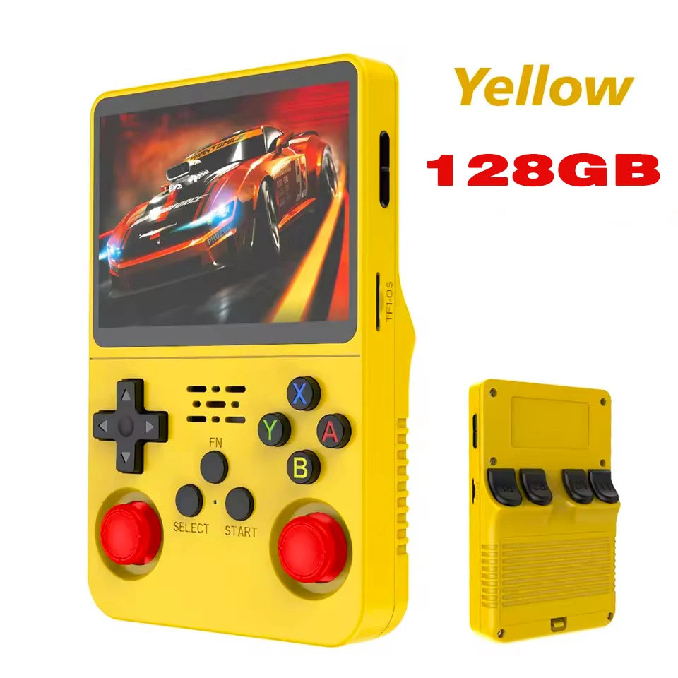 Retro R36S handheld game console 3.5-inch IPS screen Linux system 128GB portable pocket player for gaming