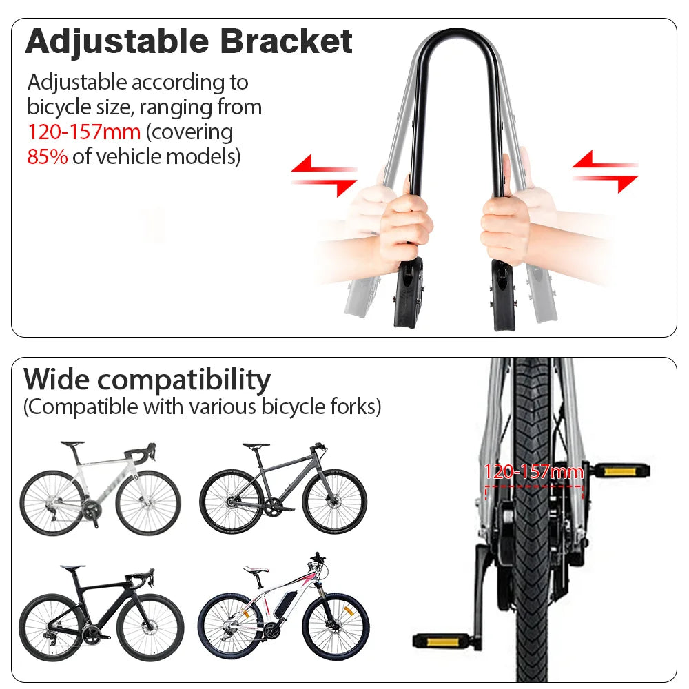 NEWBOLER Waterproof Bicycle Front Fork Bag Portable Bike Bag Bikepacking Luggage Bag Bicycle Rear Shelf Bicycle Luggage Carrier
