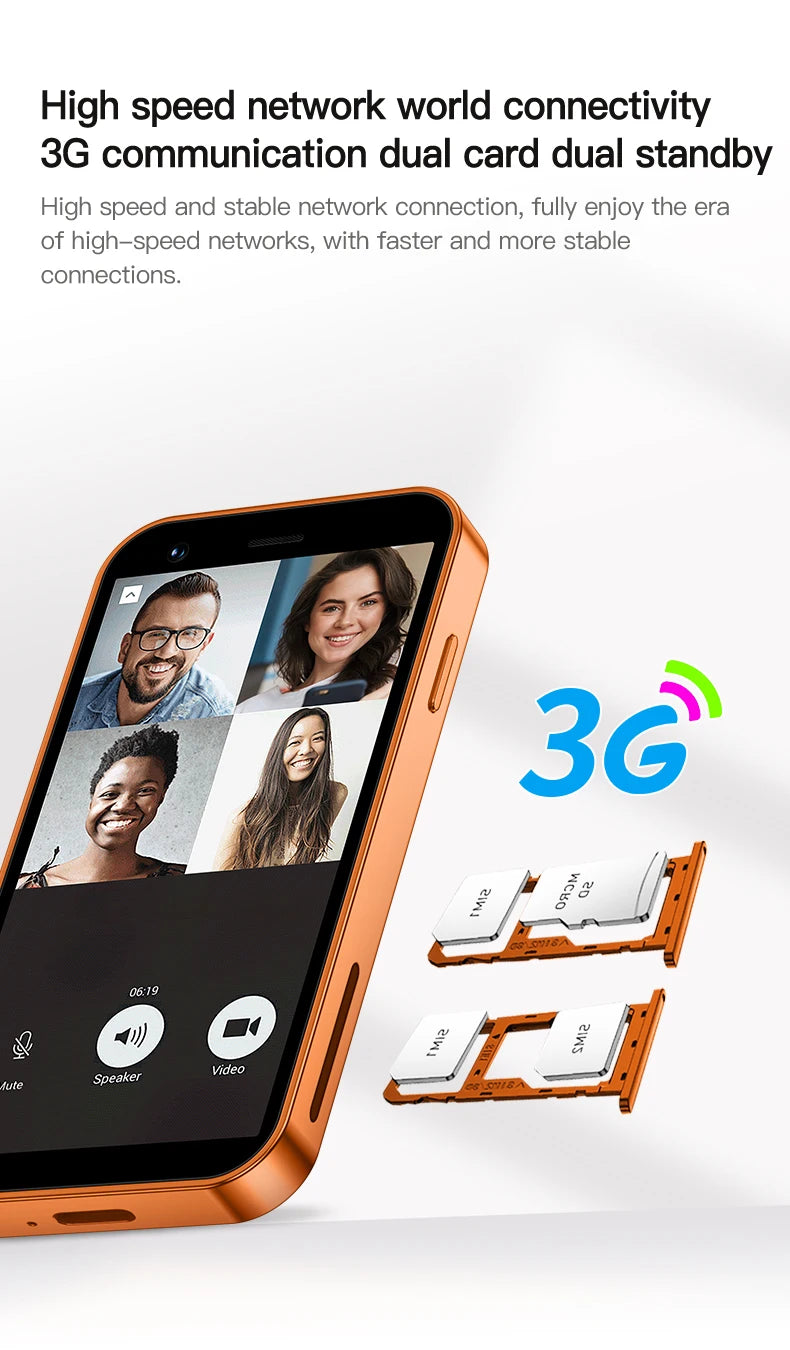 SERVO 18SE MINI Android Pocket Smartphone 2 SIM Standby 3.0" Screen 2GB+16GB WhatsAPP WiFi 3G WCDMA Super Small Smart Cellphones