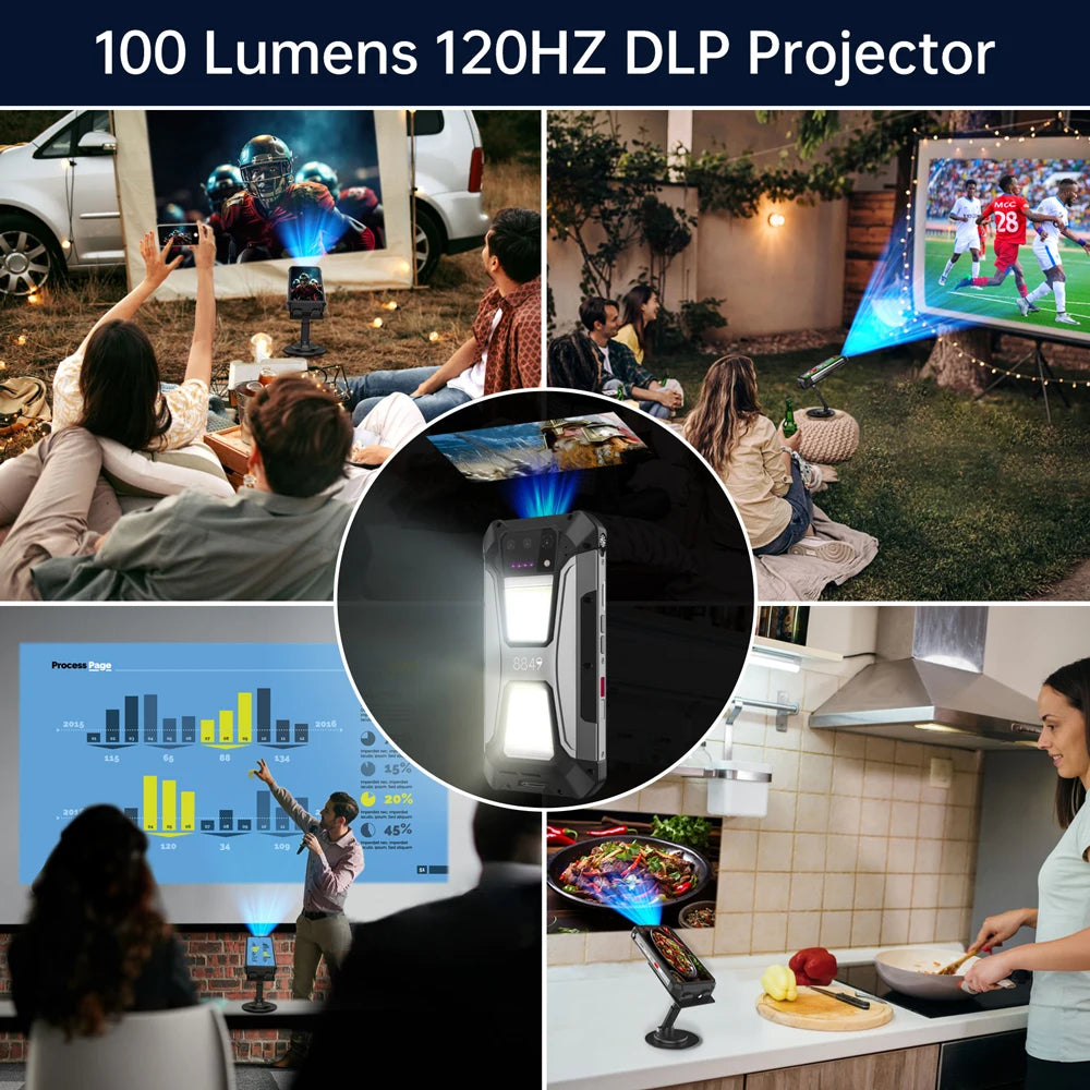 Unihertz 8849 tank 2 Pro rugged phone Android 14 24GB 512GB with 23800mAh battery superior projection 6.79 "FHD waterproof phone