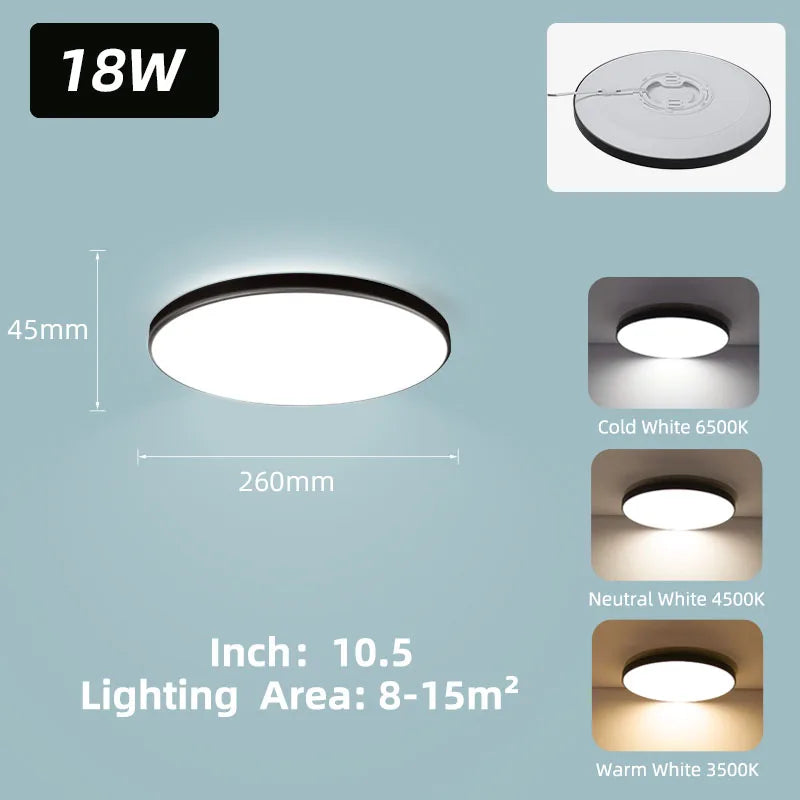 220V Led Ceiling Light Golden Bedroom Indoor Kitchen Lighting for Home Decor Dustproof Bathroom Led Lamp Golden Ceiling Lamps