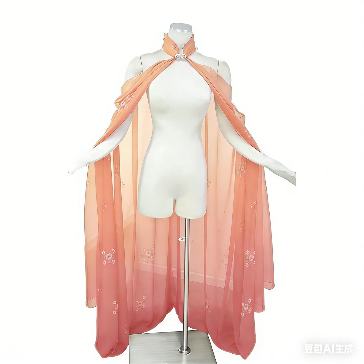Halloween Costume Women Shawl Cape Cloak Medieval Neck Cape Shawl Cosplay Princess Witch Bride Party Chiffon Light Coat Robe