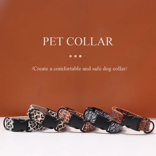 Animal Colors Customized Dog Collar Set Personalized Id Name Tel Adjustable Free Engraving Name for Small Medium Large Dogs