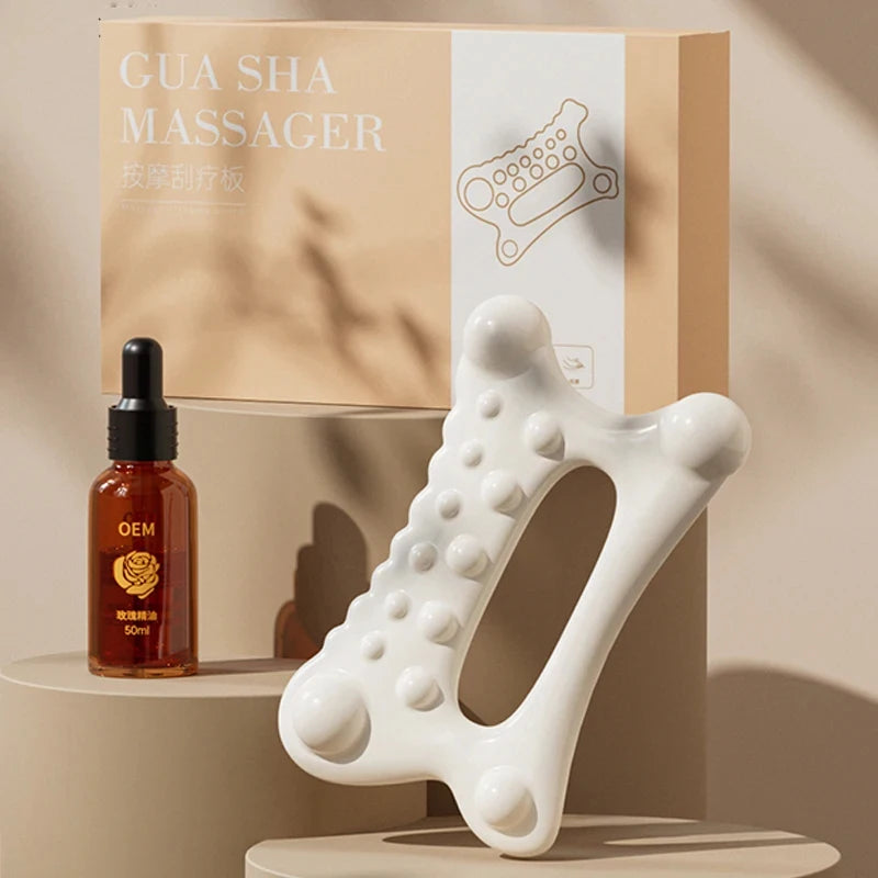 2024 Resin Gua Sha Stone – Facial & Body Massage Tool, Anti-Static Skin Care Scraper for Women