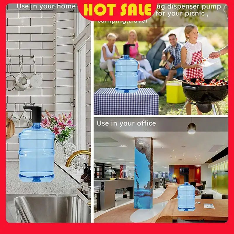 Water Dispenser Pump for 5 Gallon Bottles | USB Rechargeable | Universal Automatic Water Jug Pump
