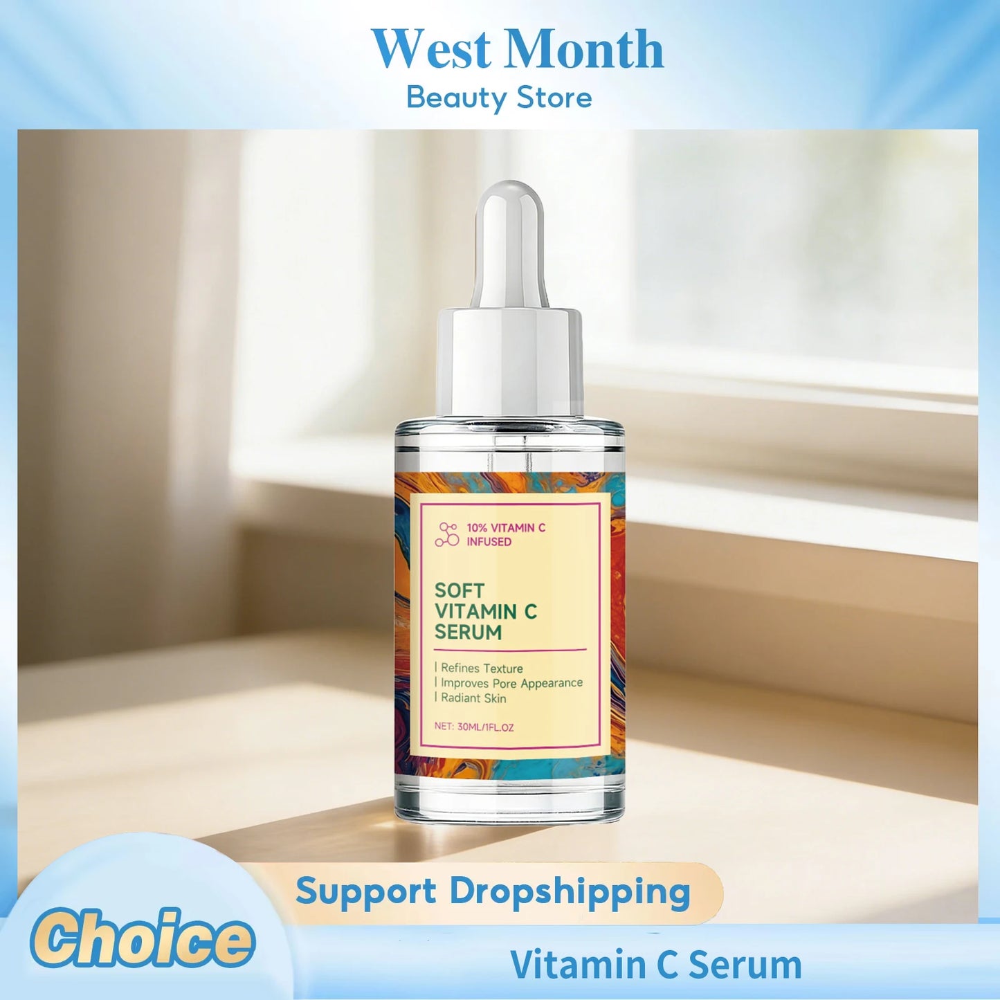 Vitamin C Serum Revitalizing Brightening Shrink Pores Hydrating Smoothing Firming Fade Fine Lines Stabilizing Repair Dull Serum