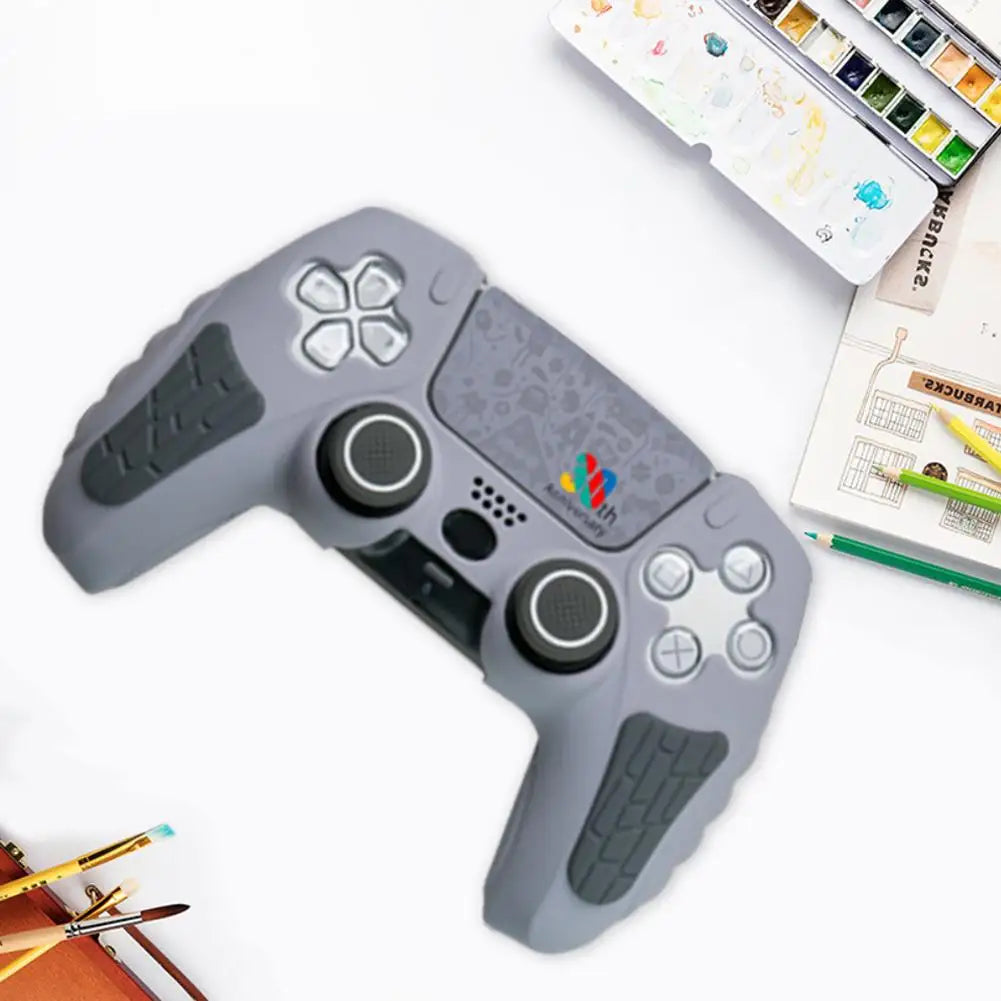 For PS5 Controller Anti-Slip Silicone Cover 30th Anniversary Limited Edition With Touch Screen Sticker For PS5 Controller Shell