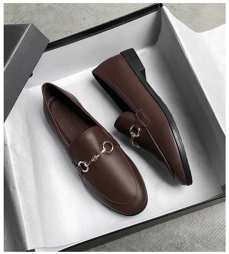 Womens Shoes Flats Loafers Ladies Leather Brand Sneakers Women Designer Flat Ladies Shoes Woman Luxury Female Shoes for Women