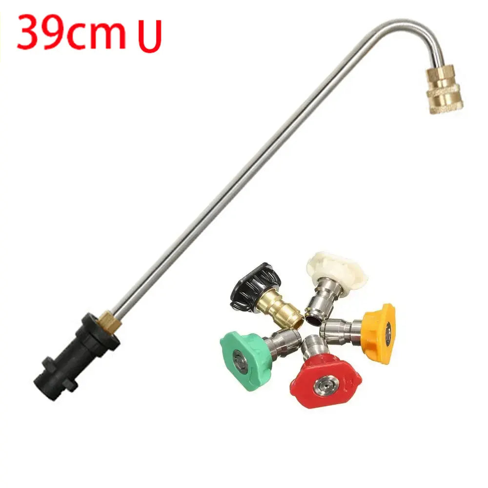 ROUE Angled Spray Lance, Under Chassis Wash Lance Compatible With Karcher K2 K3 K4 K5 K6 K7 Pressure Washer, Gutter Cleaning Kit