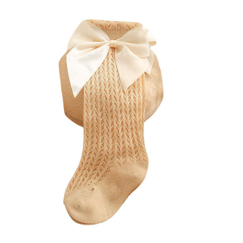 Summer Baby Socks Toddler Cute Big Bow Knee High Socks Mather Kids Children Boy Girls Newborn Floor Cotton Socks Baby Accessorie