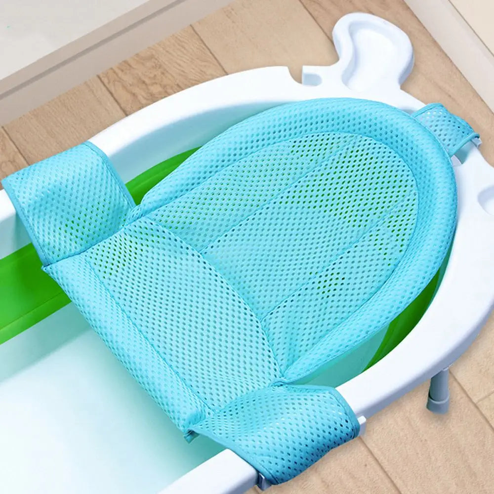 For Infant Security Anti-Slip Bath Bracket Shower Support Mat Bathtub Set Pad Baby Bath Mesh Cushion Newborn Shower Cradle