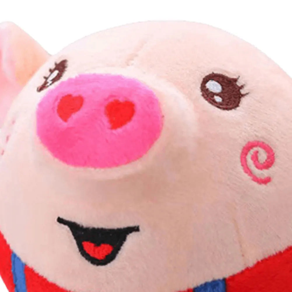 Cartoon Pig Active Moving Pet Plush Toy USB Rechargeable Talking Moving Dog Ball Toy Pet Bouncing Balls for Dogs Cats