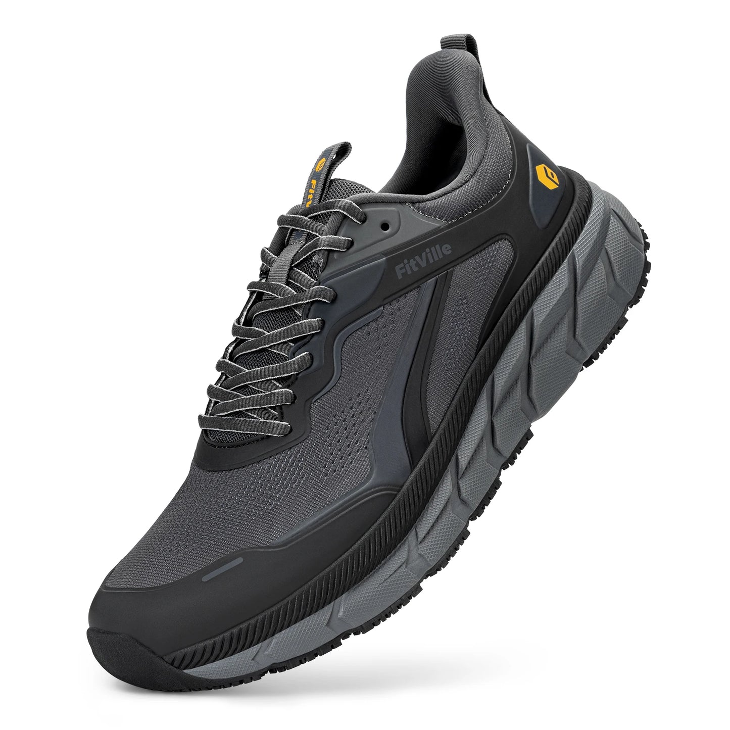 FitVille Extra Wide Men's Running Shoes Breathable Causal Sneakers Cushioned Sports Jogging Shoes for Men Non Slip Arche Support