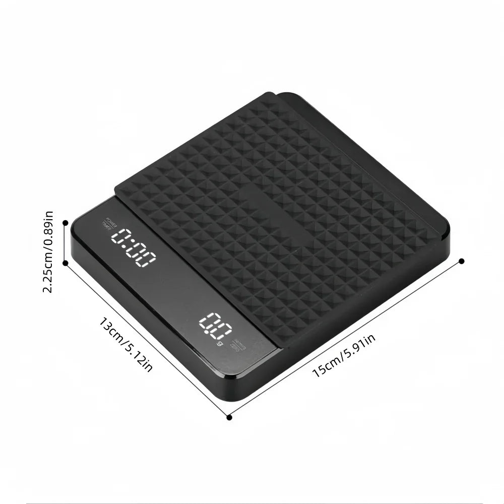 Electronic Coffee Scale Waterproof Pad LED Display High Quality USB Timing Professional Home Coffee Accessories Gift 3kg/0.1g