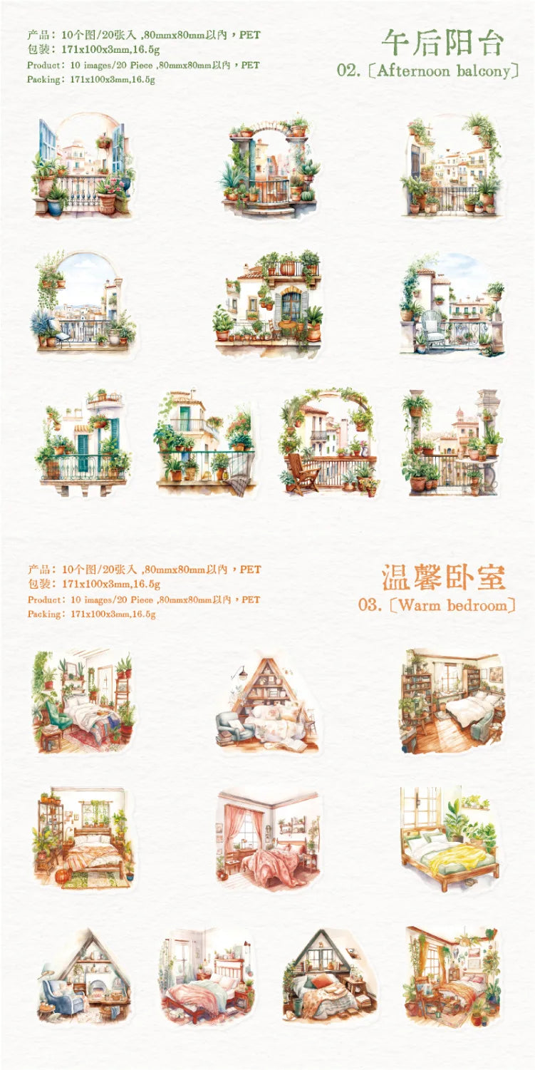 20pcs/lot Kawaii Stationery Stickers everyday household chores sticker pack DIY Craft Scrapbooking Album Junk Journal