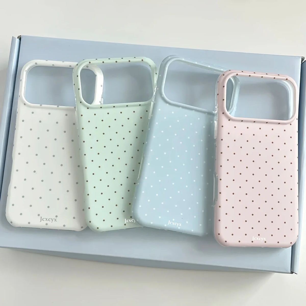 Cute polka dot contrasting phone case suitable for iPhone 17 16 15 14 13 12 11 Pro/Max/Plus anti drop and shockproof back cover