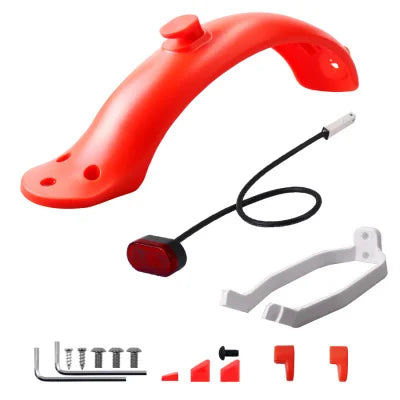 For Xiaomi Mijia MI M365 1S M187 Pro E-Scooter Tire Splash Fender with Rear Taillight Front Back Guard Mudguard screw line Parts