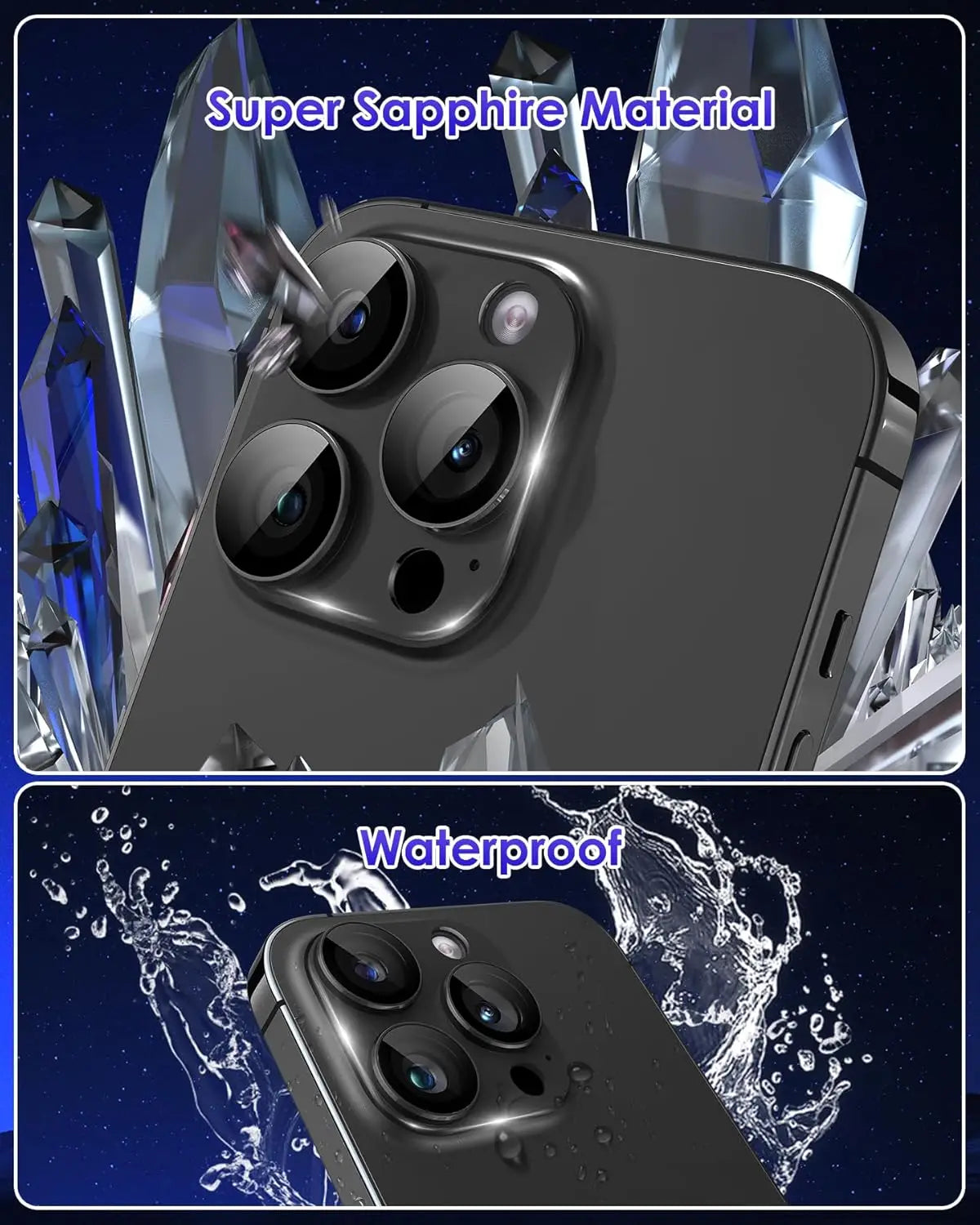 1PC Metal Camera Lens Protector For iPhone 16 15 14 13 12 11 Pro Max 9H Tempered Glass Ziai Matte Armor Black Anti-Scratch