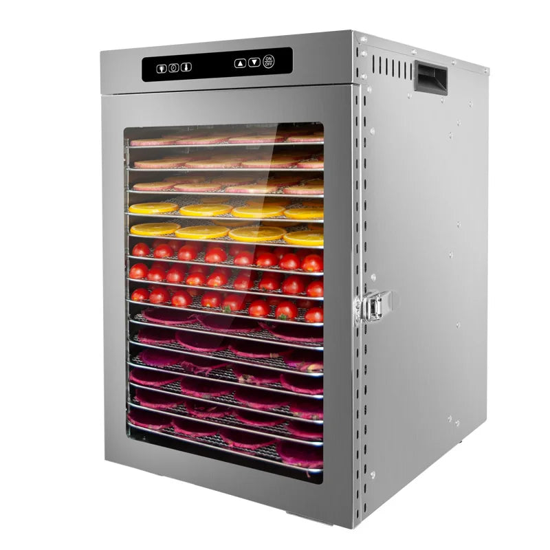 14 Trays Food Dehydrator Fruit dryer Stainless Steel Machine  1200W Household Vegetables Fruit Dryer with Digital Timer for Home